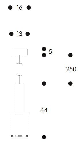 아르텍 A110 펜던트 램프 화이트 사이즈 가이드 이미지 1