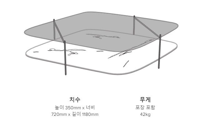클라이드 커피 테이블 사이즈 가이드 이미지 1