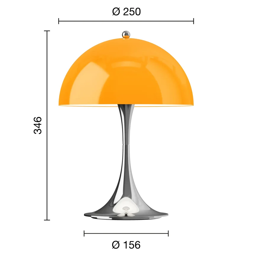 판텔라 250 포터블 크롬 오리지널 오팔 오렌지 V3 사이즈 가이드 이미지 1