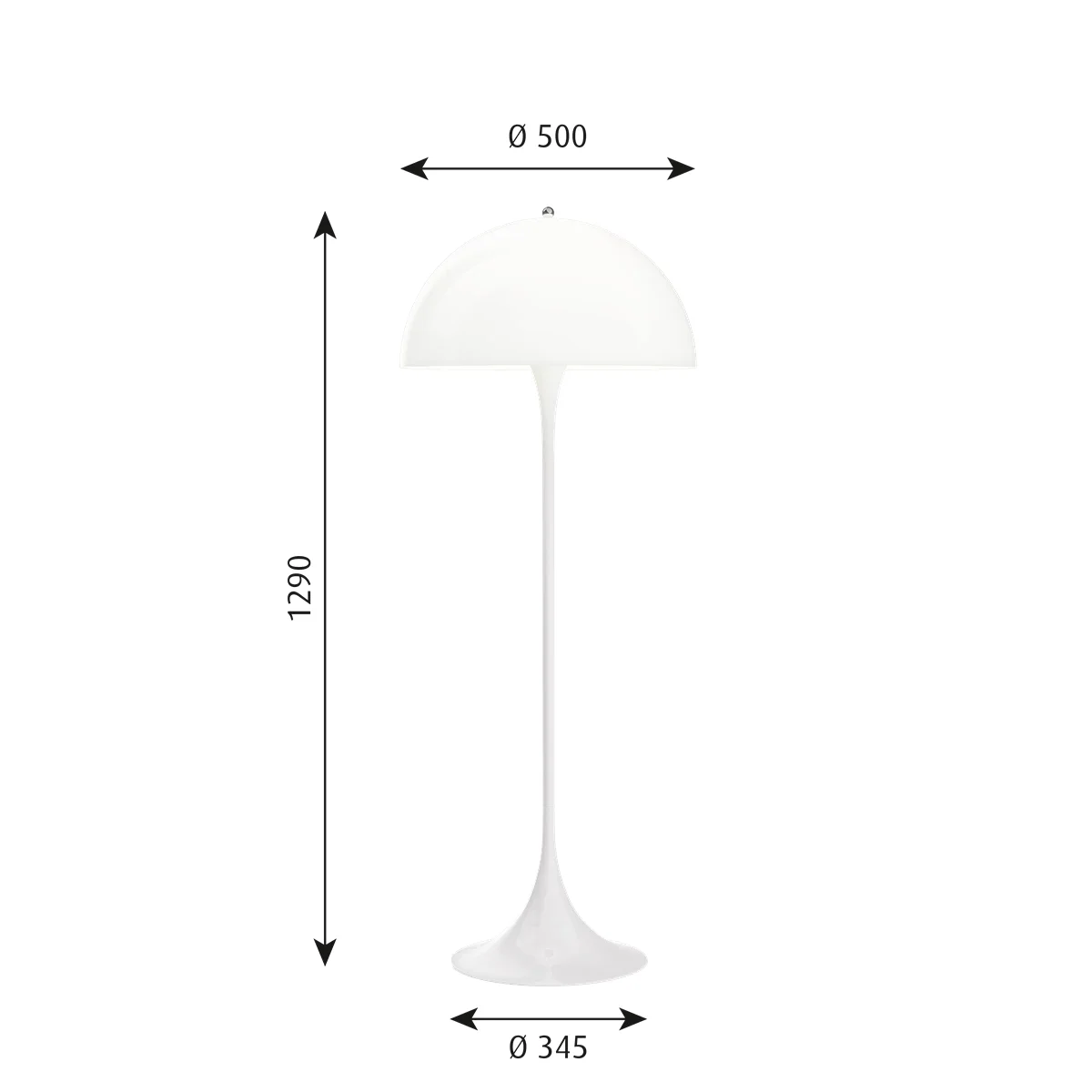 판텔라 플로어 램프 사이즈 가이드 이미지 1