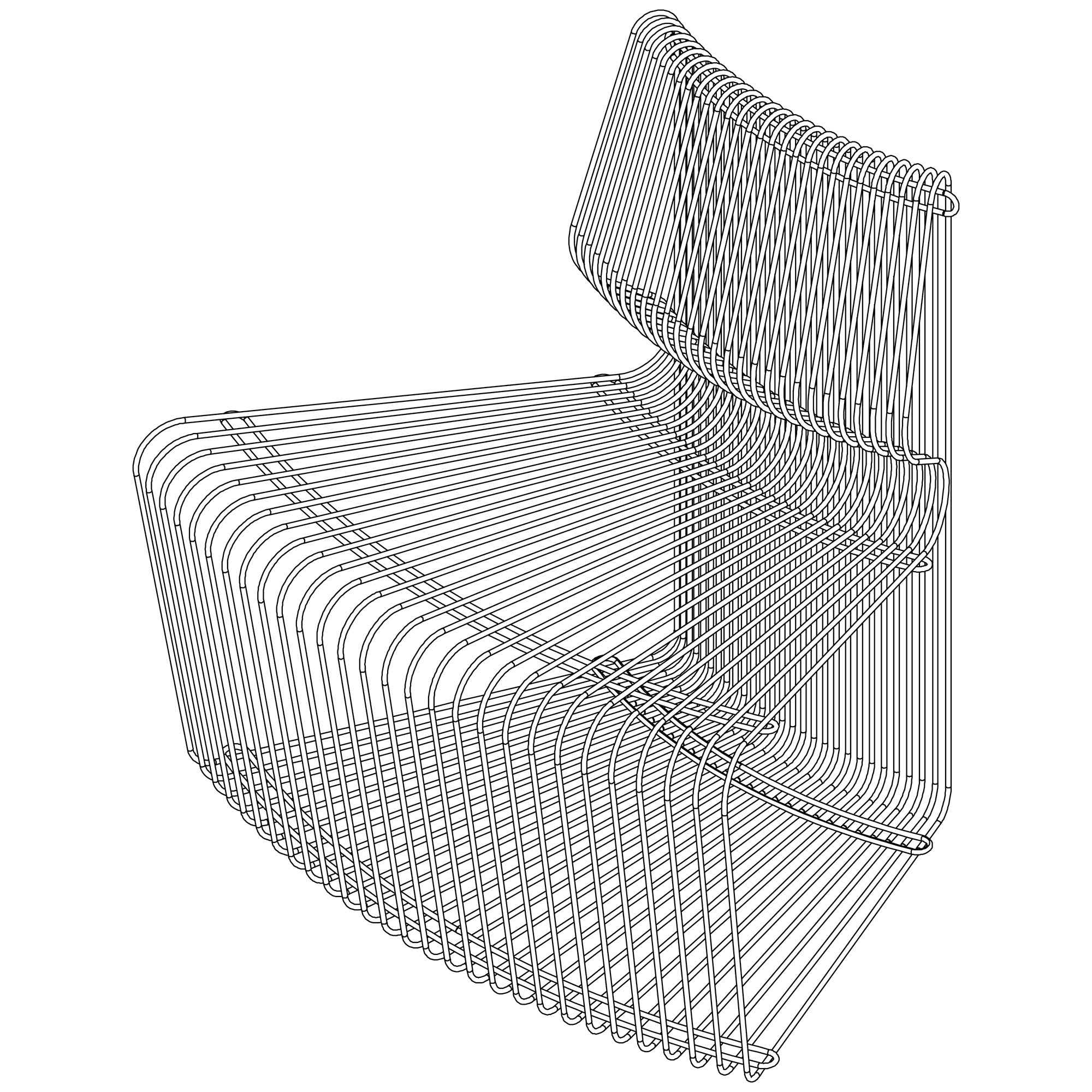 팬톤노바 콘케이브 체어 플랫샷