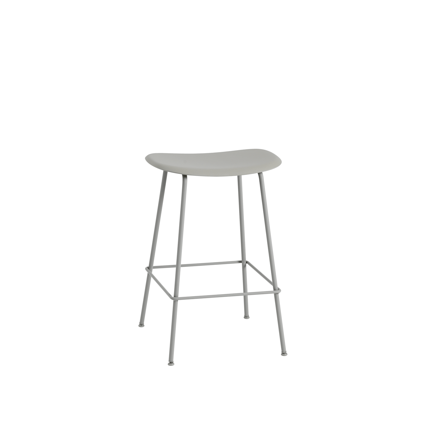 화이버 카운터 스툴 Tube base H 65cm Grey 상품 이미지 1