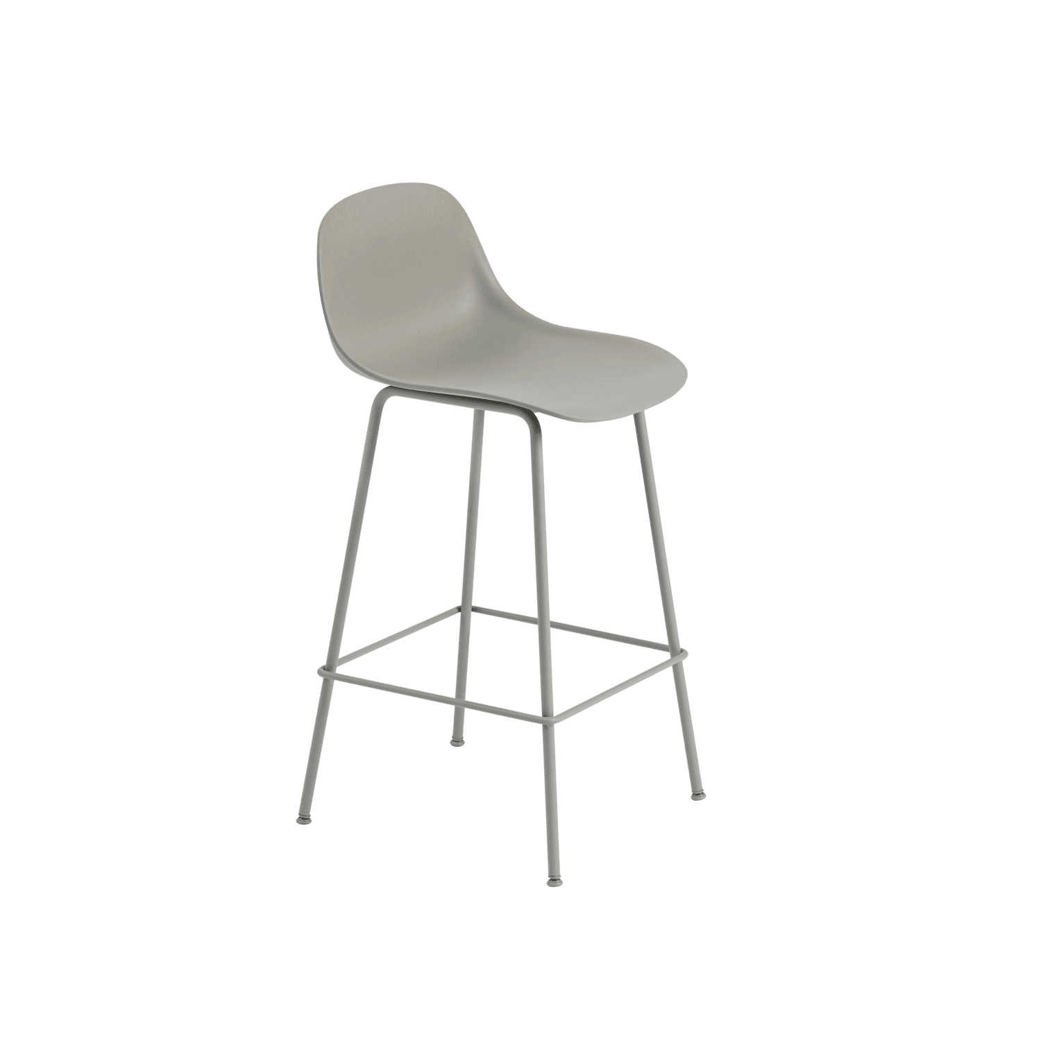 화이버 카운터 스툴 Back Rest H 65 cm Grey