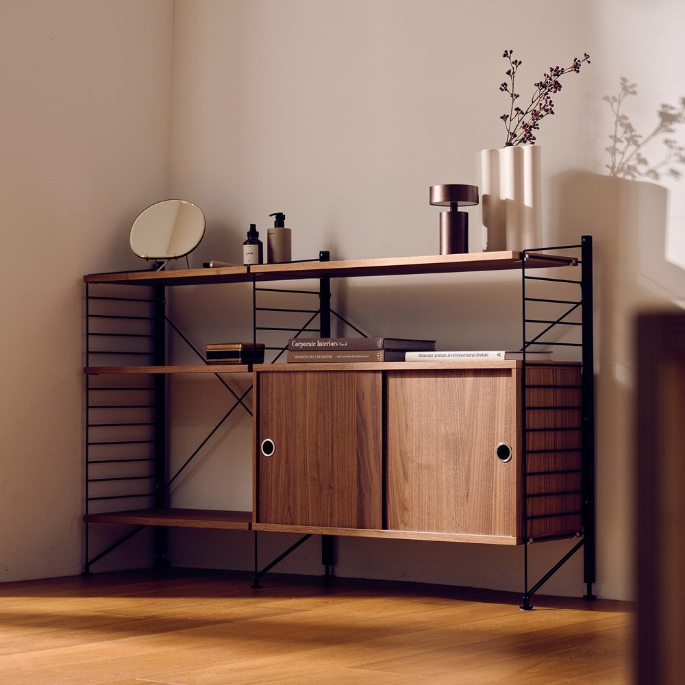 스트링 퍼니처 시스템 프리스탠딩 세트 7 (Black/Walnut)