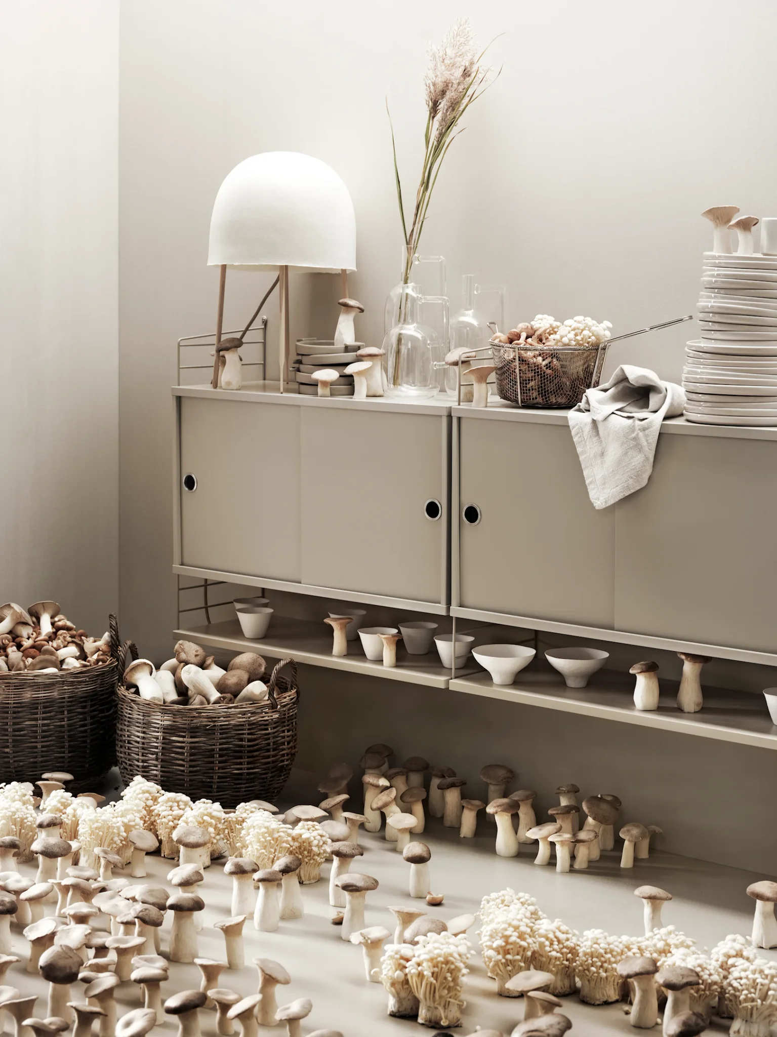 캐비닛 슬라이딩 도어 다크 오크 7830 라이프스타일 이미지 3