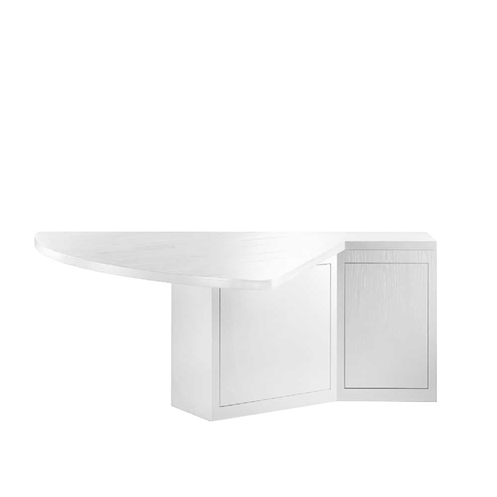M1-2 Dining Conference Desk White 플랫샷